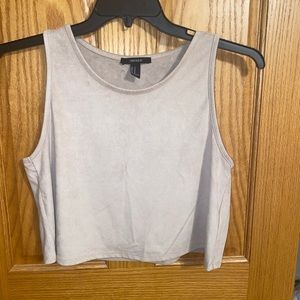 🌸Beige suede Crop Top